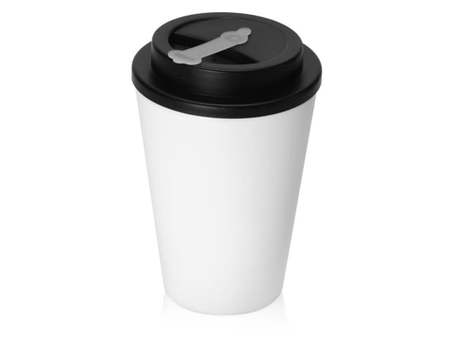 Пластиковый стакан Take away с двойными стенками и крышкой с силиконовым клапаном