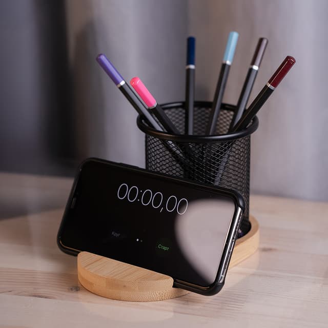 Набор: подставка под телефон SATELLIT со стаканом для канцелярских принадлежностей