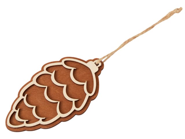 Подвеска шишка с цветной подложкой