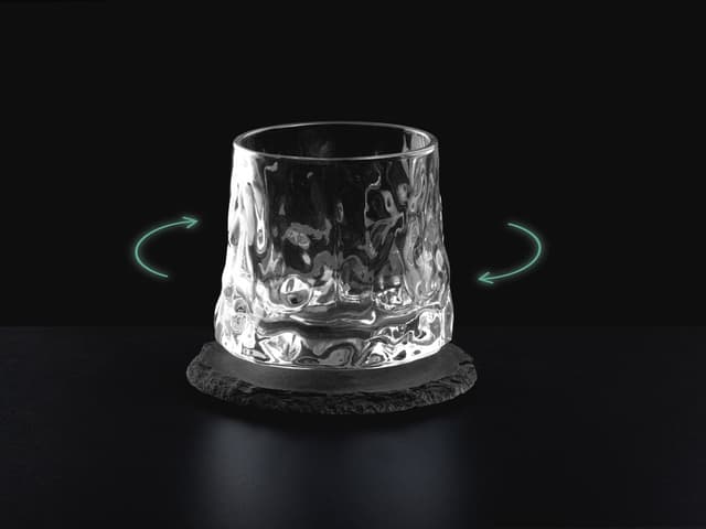 Вращающийся бокал для виски на сланцевом костере Bromo