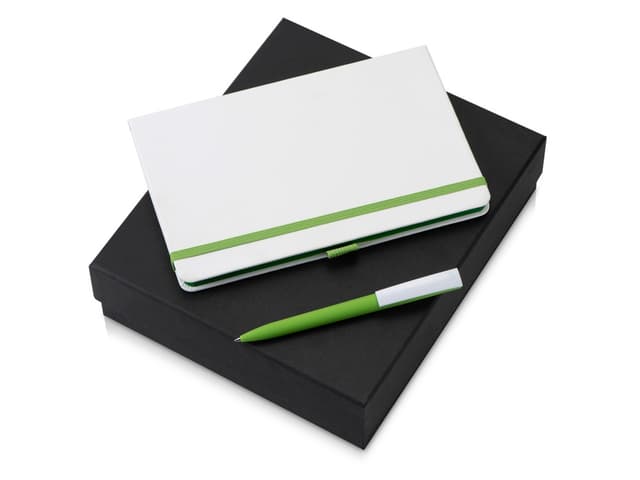 Подарочный набор Jacque white 2.0. с ручкой и блокнотом