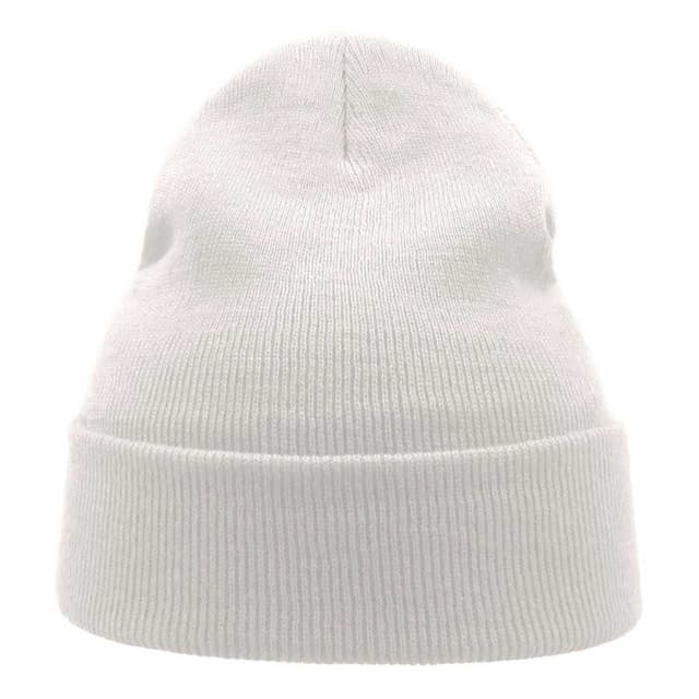 Шапка вязаная детская двойная с отворотом"Kid Wind"_белый