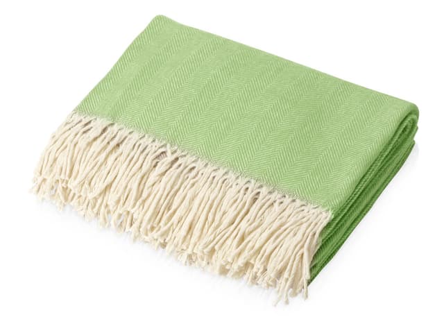 Плед Ёлочка 145х180 см. ПРЕМИУМ (зеленый однотонное)