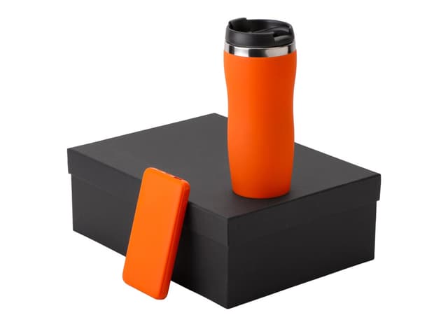 Подарочный набор c вакуумной термокружкой и повербанком С2