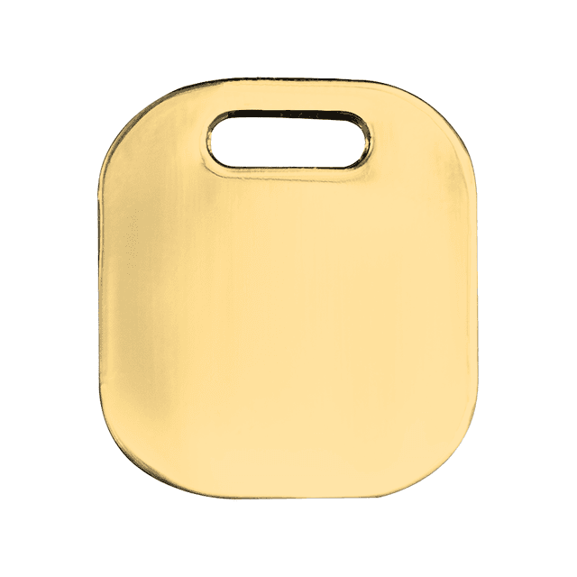 Шильд металлический квадратный со скругленными углами